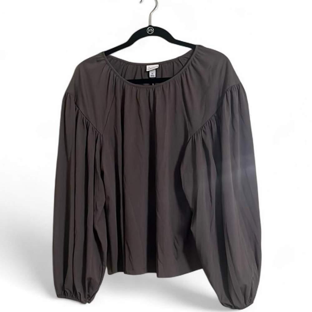 A New Day Blouse Top Sz XL Balloon Sleeves Very Flowy Vacation Summer Cruise